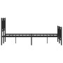 Bed frame with headboard and footboard black metal 120x190 cm by , Beds and slatted bases - Ref: Foro24-374256, Price: 121,99...