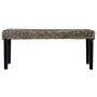 Banco de ratán kubu y madera maciza de mango negro 110 cm de vidaXL, Bancos de comedor y cocina - Ref: Foro24-285790, Precio:...