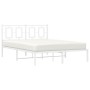 Metal bed frame with white headboard 135x190 cm by , Beds and slatted bases - Ref: Foro24-374289, Price: 103,99 €, Discount: %