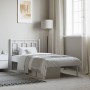 Estructura de cama de metal con cabecero blanco 90x190 cm de , Camas y somieres - Ref: Foro24-374282, Precio: 69,70 €, Descue...