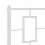 Metal bed frame with white headboard 90x190 cm by , Beds and slatted bases - Ref: Foro24-374282, Price: 69,70 €, Discount: %