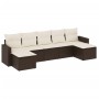 7-piece garden sofa set with brown PE rattan cushions by , Garden sets - Ref: Foro24-3219333, Price: 428,78 €, Discount: %