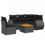 Set aus 6-teiligen Gartensofas und Kissen Kunstrattan schwarz von , Gartensets - Ref: Foro24-3257336, Preis: 408,27 €, Rabatt: %