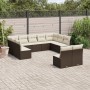 Garden sofa set 11 pcs with brown synthetic rattan cushions by , Garden sets - Ref: Foro24-3250192, Price: 594,84 €, Discount: %