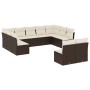 Set Gartensofas 11 Stück Kissen synthetisches Rattan braun von , Gartensets - Ref: Foro24-3250192, Preis: 594,84 €, Rabatt: %