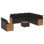 Set de sofás de jardín 10 pzas cojines ratán sintético negro de , Conjuntos de jardín - Ref: Foro24-3260186, Precio: 678,71 €...