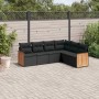 6-piece garden sofa set with black synthetic rattan cushions by , Garden sets - Ref: Foro24-3260081, Price: 417,35 €, Discoun...