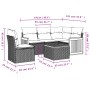 Set aus 6-teiligen Gartensofas und Kissen Kunstrattan schwarz von , Gartensets - Ref: Foro24-3260060, Preis: 403,96 €, Rabatt: %