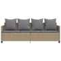 Lounger with beige synthetic rattan cushions by , Loungers - Ref: Foro24-368347, Price: 235,99 €, Discount: %