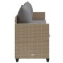 Lounger with beige synthetic rattan cushions by , Loungers - Ref: Foro24-368347, Price: 235,99 €, Discount: %