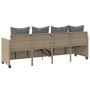 Lounger with beige synthetic rattan cushions by , Loungers - Ref: Foro24-368347, Price: 235,99 €, Discount: %