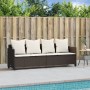 Lounger with brown synthetic rattan cushions by , Loungers - Ref: Foro24-368345, Price: 235,15 €, Discount: %