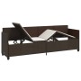 Lounger with brown synthetic rattan cushions by , Loungers - Ref: Foro24-368345, Price: 235,15 €, Discount: %