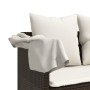 Lounger with brown synthetic rattan cushions by , Loungers - Ref: Foro24-368345, Price: 235,15 €, Discount: %