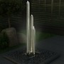 Silver stainless steel garden fountain 48x34x153 cm by vidaXL, Fountains and waterfalls - Ref: Foro24-48092, Price: 337,99 €,...