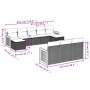 Set Gartensofas 10 Stück Kissen synthetisches Rattan schwarz von , Gartensets - Ref: Foro24-3260495, Preis: 662,12 €, Rabatt: %