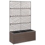 Spalier und Blumenbeet 3 Töpfe braunes synthetisches Rattan 83x30x130cm von vidaXL, Töpfe und Pflanzgefäße - Ref: Foro24-4693...