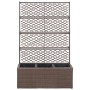 Spalier und Blumenbeet 3 Töpfe braunes synthetisches Rattan 83x30x130cm von vidaXL, Töpfe und Pflanzgefäße - Ref: Foro24-4693...