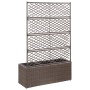 Spalier und Blumenbeet 3 Töpfe braunes synthetisches Rattan 83x30x130cm von vidaXL, Töpfe und Pflanzgefäße - Ref: Foro24-4693...