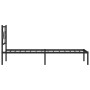 Bed frame with black metal headboard 90x190 cm by , Beds and slatted bases - Ref: Foro24-376218, Price: 63,17 €, Discount: %