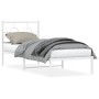 Estructura de cama de metal con cabecero blanco 80x200 cm de , Camas y somieres - Ref: Foro24-376266, Precio: 67,48 €, Descue...