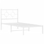 Estructura de cama de metal con cabecero blanco 80x200 cm de , Camas y somieres - Ref: Foro24-376266, Precio: 67,48 €, Descue...