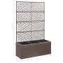 Spalier und Blumenbeet 3 Töpfe braunes synthetisches Rattan 83x30x130cm von vidaXL, Töpfe und Pflanzgefäße - Ref: Foro24-4693...