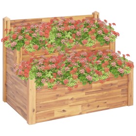 2-tier planter solid acacia wood 110x75x84 cm by vidaXL, Pots and planters - Ref: Foro24-46582, Price: 194,47 €, Discount: %