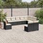 Set Gartensofas 10 Stück Kissen synthetisches Rattan schwarz von , Gartensets - Ref: Foro24-3260152, Preis: 603,32 €, Rabatt: %