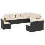 Set Gartensofas 10 Stück Kissen synthetisches Rattan schwarz von , Gartensets - Ref: Foro24-3260152, Preis: 588,39 €, Rabatt: %