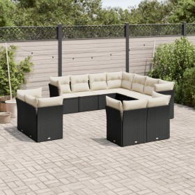 Set mit 11 Stück Gartensofas und Kissen synthetisches Rattan schwarz von , Gartensets - Ref: Foro24-3250345, Preis: 705,43 €,...