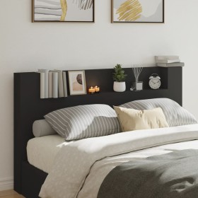 Bed headboard with black LED 180x16.5x103.5 cm by , Headboards and footboards - Ref: Foro24-839260, Price: 120,99 €, Discount: %