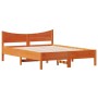 Estructura de cama madera maciza pino marrón cera 140x200 cm de , Camas y somieres - Ref: Foro24-844728, Precio: 125,37 €, De...