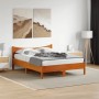 Estructura de cama madera maciza pino marrón cera 140x200 cm de , Camas y somieres - Ref: Foro24-844728, Precio: 125,37 €, De...