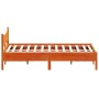 Estructura de cama madera maciza pino marrón cera 140x200 cm de , Camas y somieres - Ref: Foro24-844728, Precio: 125,37 €, De...