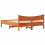 Estructura de cama madera maciza pino marrón cera 140x200 cm de , Camas y somieres - Ref: Foro24-844728, Precio: 125,37 €, De...