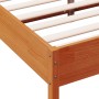 Estructura de cama madera maciza pino marrón cera 140x200 cm de , Camas y somieres - Ref: Foro24-844728, Precio: 125,37 €, De...