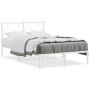 Metal bed frame with white headboard 120x190 cm by , Beds and slatted bases - Ref: Foro24-376272, Price: 97,67 €, Discount: %