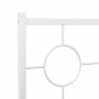 Metal bed frame with white headboard 120x190 cm by , Beds and slatted bases - Ref: Foro24-376272, Price: 97,67 €, Discount: %