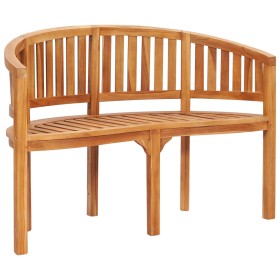 Banana-shaped bench solid teak wood 120 cm by vidaXL, garden benches - Ref: Foro24-48020, Price: 278,28 €, Discount: %