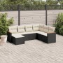 7-teiliges Garten-Esszimmerset und Kissen synthetisches Rattan schwarz von , Gartensets - Ref: Foro24-3258605, Preis: 430,18 ...