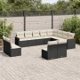 Garden sofa set 12 pieces with black synthetic rattan cushions by , Garden sets - Ref: Foro24-3258871, Price: 644,49 €, Disco...