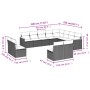 Set Gartensofas 12 Stück Kissen synthetisches Rattan schwarz von , Gartensets - Ref: Foro24-3258871, Preis: 663,67 €, Rabatt: %