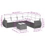 7-piece garden dining set with black synthetic rattan cushions by , Garden sets - Ref: Foro24-3253752, Price: 469,36 €, Disco...