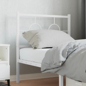 White metal headboard 80 cm by , Headboards and footboards - Ref: Foro24-376302, Price: 31,99 €, Discount: %