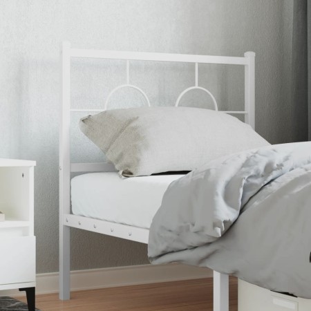 Cabecero de metal blanco 80 cm de , Cabeceros y pies de cama - Ref: Foro24-376302, Precio: 30,93 €, Descuento: %