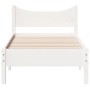 Estructura de cama madera maciza de pino blanco 90x190 cm de , Camas y somieres - Ref: Foro24-844754, Precio: 87,79 €, Descue...