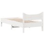 Estructura de cama madera maciza de pino blanco 90x190 cm de , Camas y somieres - Ref: Foro24-844754, Precio: 87,79 €, Descue...