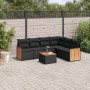 7-piece garden dining set with black synthetic rattan cushions by , Garden sets - Ref: Foro24-3260088, Price: 460,22 €, Disco...