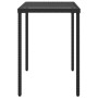 Garden table with black PE rattan surface glass top 115x54x74 cm by , Garden tables - Ref: Foro24-365072, Price: 70,11 €, Dis...